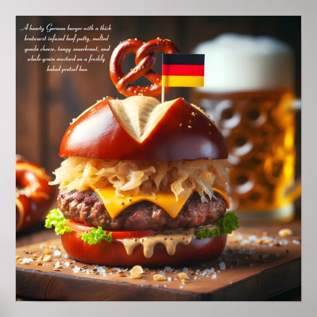 Poster Heidelberg Haus Burger Delight (Frente)