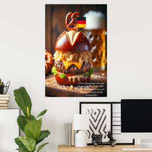 Poster Heidelberg Haus Burger Delight 24x36