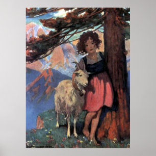 Póster Heidi em uma parte superior da montanha por Jessie