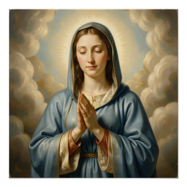 Póster Heilige Mutter Gottes – Göttliche Liebe & Schutz (Frente)