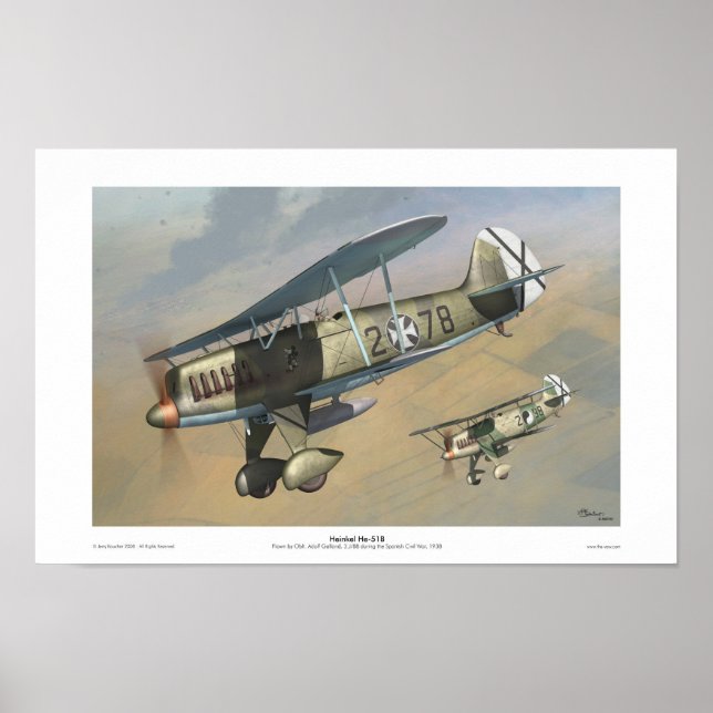 Poster Heinkel He-51B (Frente)