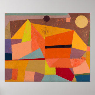 Poster Heitere Gebirgslandschaft por Paul Klee