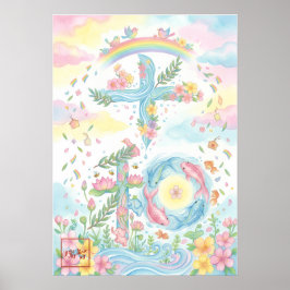 Poster Heiwa: Elegant Calligraphy "Peace" Art260010018