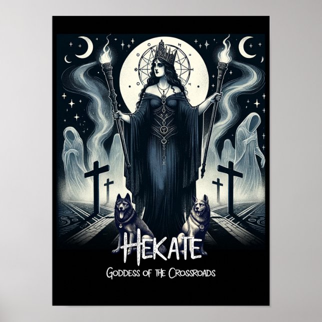 Poster Hekate Deusa das Encruzilhadas Espíritos Fantasmag (Frente)