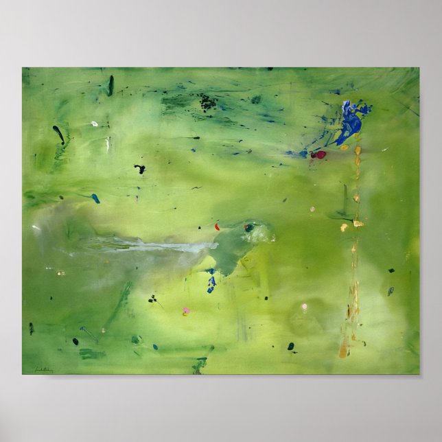 Poster Helen Frankenthaler - Um Pensamento Verde em uma S (Frente)