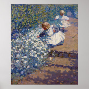 Poster Helen Galloway McNicoll Picking Flowers