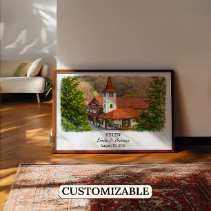 Poster Helen Georgia Poster, Aquarela, Personalizado