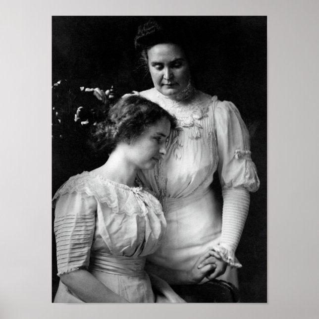 Poster Helen Keller e Anne Sullivan Portrait - 1909 (Frente)