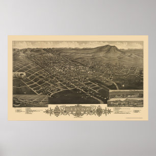 Póster Helena, mapa panorâmico da TA - 1883
