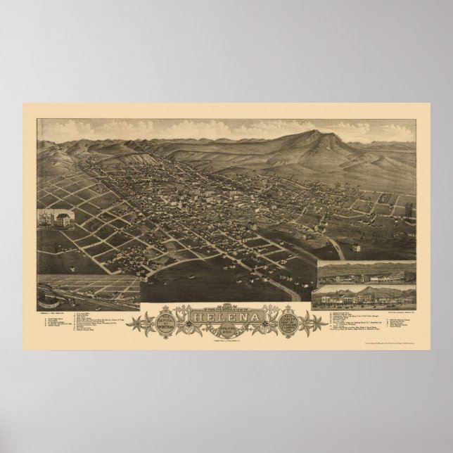 Póster Helena, MT Panorâmica - 1883 (Frente)