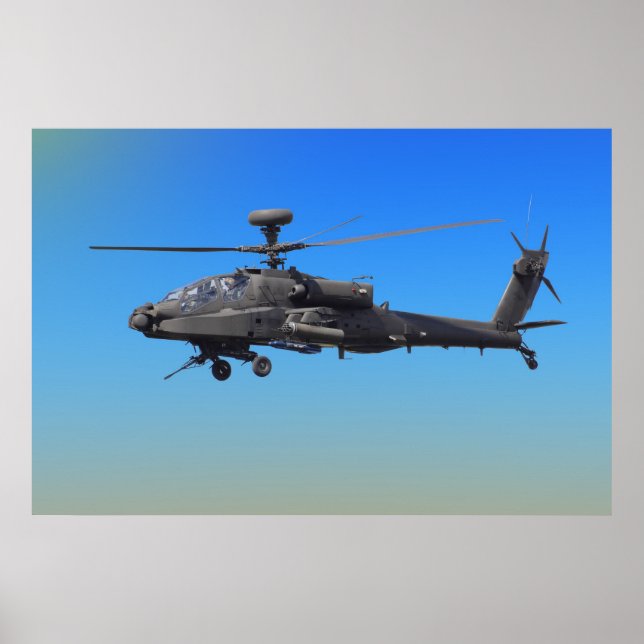Póster Helicóptero AH-64 Apache (Frente)