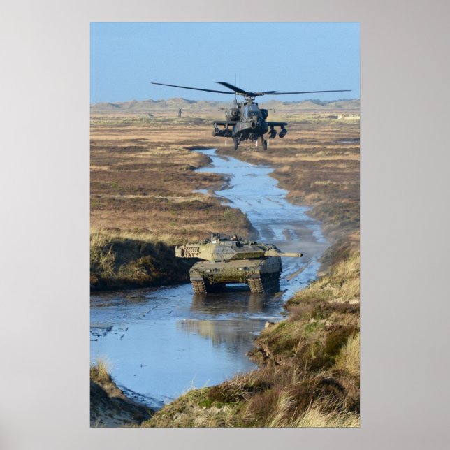 Poster Helicóptero AH-64 Apache (Frente)