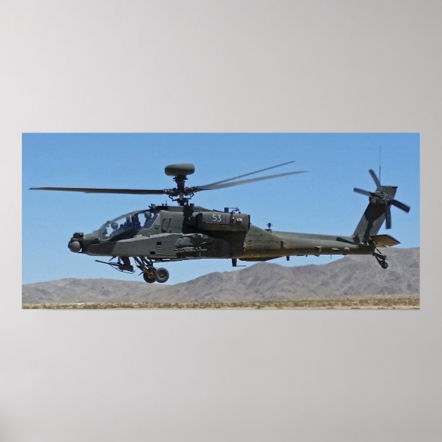 Poster Helicóptero AH-64 Apache (Frente)