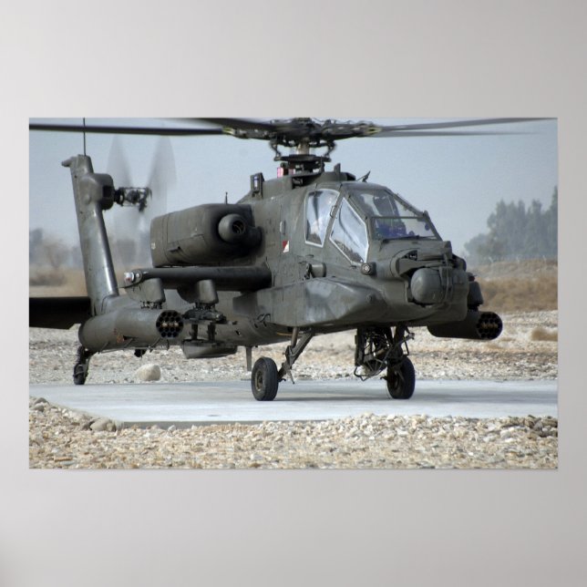 Poster Helicóptero AH-64 Apache (Frente)