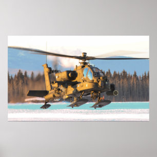 Poster Helicóptero AH-64 Apache