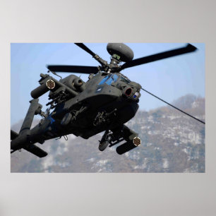 Poster Helicóptero AH-64D Apache