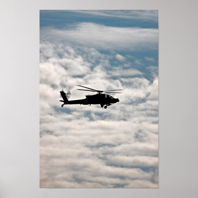 Poster Helicóptero AH-64D Apache (Frente)