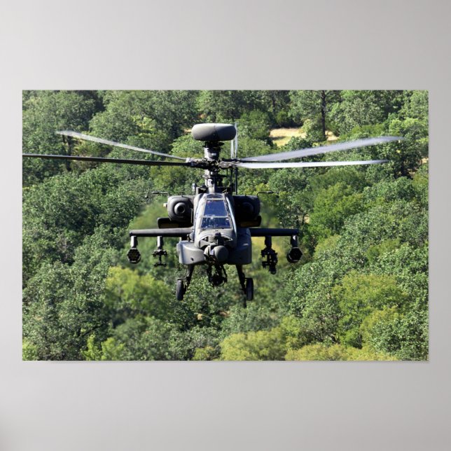 Poster Helicóptero AH-64D Apache (Frente)