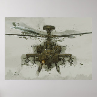Póster Helicóptero Ataque Apache