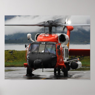 Póster Helicóptero da Guarda costeira MH-60 Jayhawk