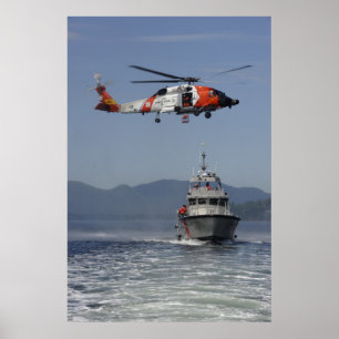 Poster Helicóptero da Guarda costeira MH-60 Jayhawk