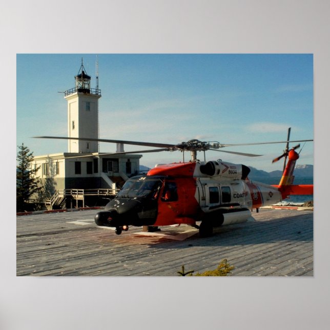 Poster Helicóptero da Guarda costeira MH-60 Jayhawk (Frente)