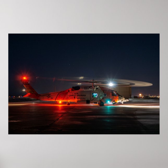 Poster Helicóptero da Guarda costeira MH-60 Jayhawk (Frente)