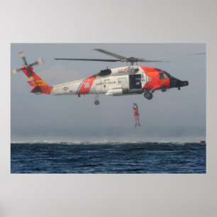 Poster Helicóptero da Guarda costeira MH-60 Jayhawk