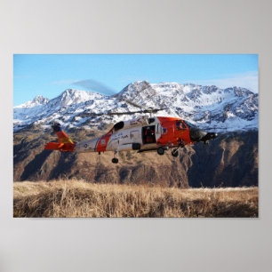 Poster Helicóptero da Guarda costeira MH-60 Jayhawk