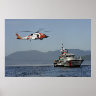Póster Helicóptero da guarda costeira MH-60 Jayhawk