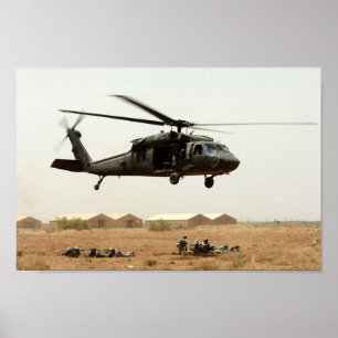 Poster Helicóptero de Falcão Negro UH-60
