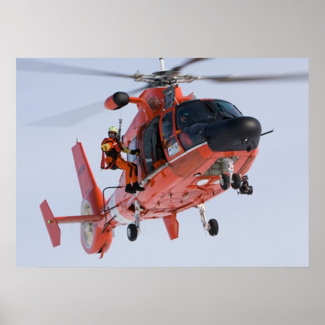 Póster Helicóptero de golfinho MH-65 Guarda costeira (Frente)