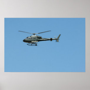 Póster Helicóptero do vôo
