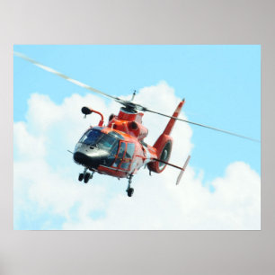 Poster Helicóptero golfinho MH-65C Guarda costeira