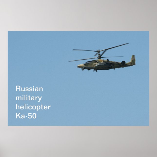 Póster helicóptero militar russo Ka-50 (Frente)