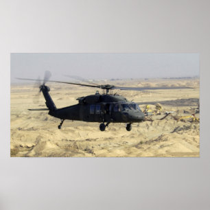 Póster Helicóptero preto do falcão