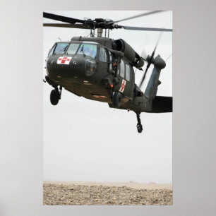 Poster Helicóptero preto do falcão de UH-60A
