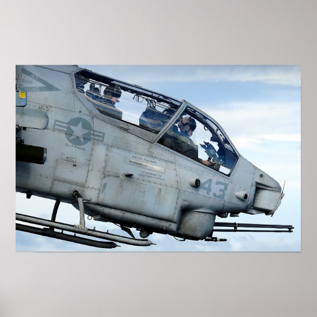 Poster Helicóptero Super Cobra AH-1W (Frente)