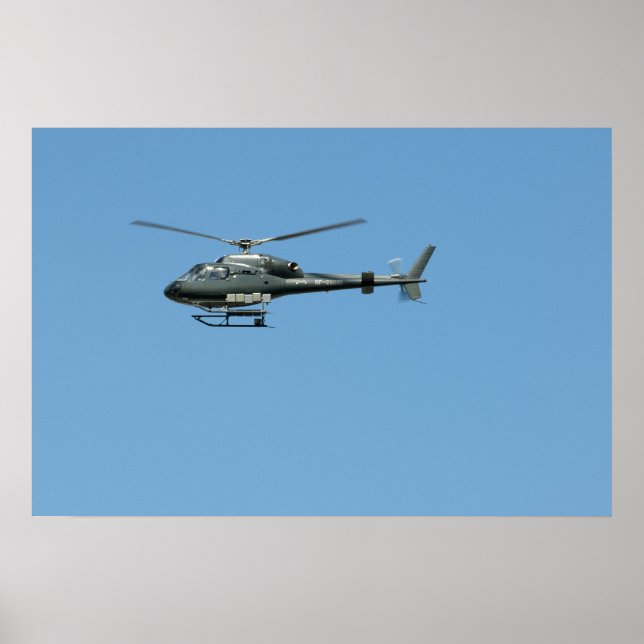 Póster helicóptero voador (Frente)