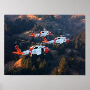 Poster Helicópteros da Guarda costeira MH-60 Jayhawk