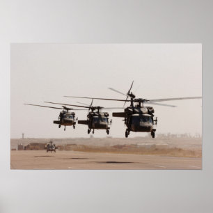 Poster Helicópteros pretos do falcão UH-60