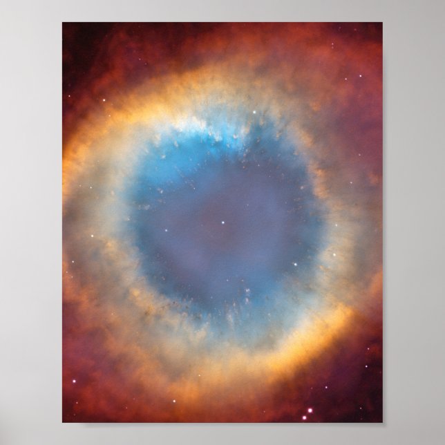 Póster Helix Nebula, do Hubble (Frente)