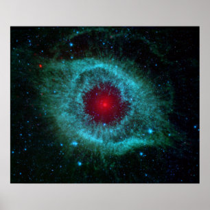 Póster Helix Nebula do Spitzer.