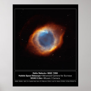 Póster Helix Nebula Hubble Telescope "O Olho de Deus"