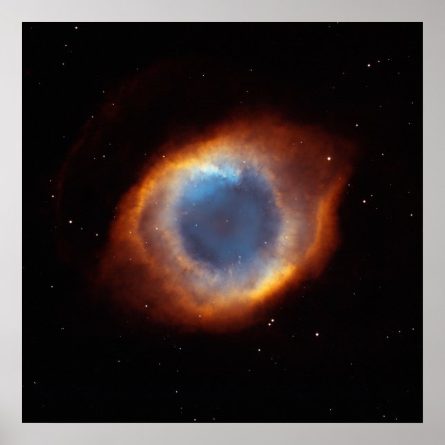 Póster Helix Nebula "Olho de Deus" Telescópio Hubble (Frente)