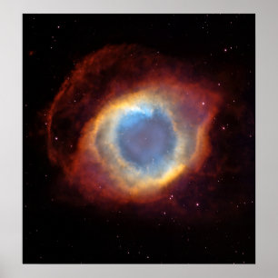 Poster Helix Nebula (Telescópio Hubble)