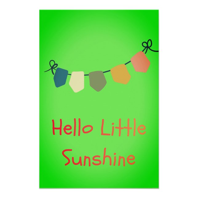 Póster Hello Little Sunshine Nursery Wall Art Print (Frente)