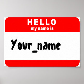 Poster hello_my_name_is...