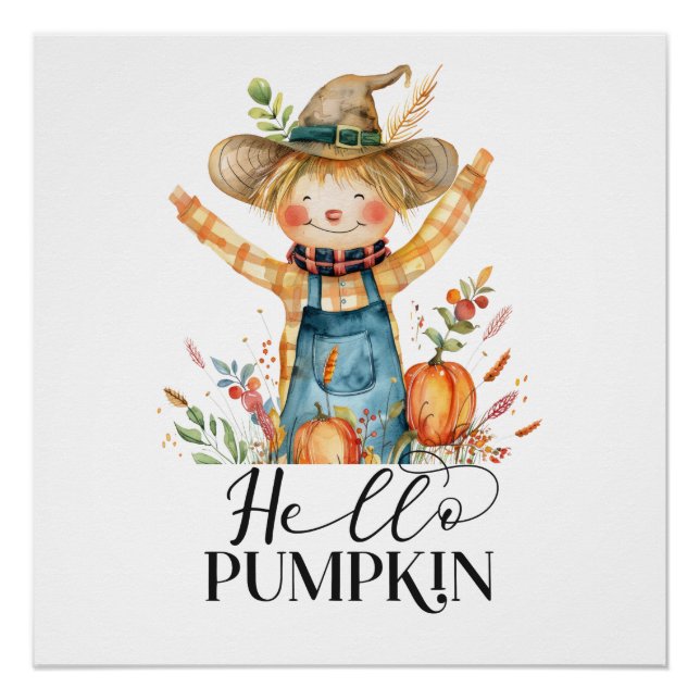 Póster Hello Pumpkin-Digital Download Poster (Frente)