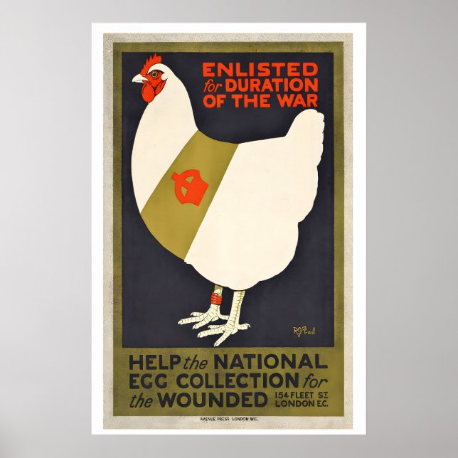 Poster Help the National Egg Collection for the Wounded (Frente)